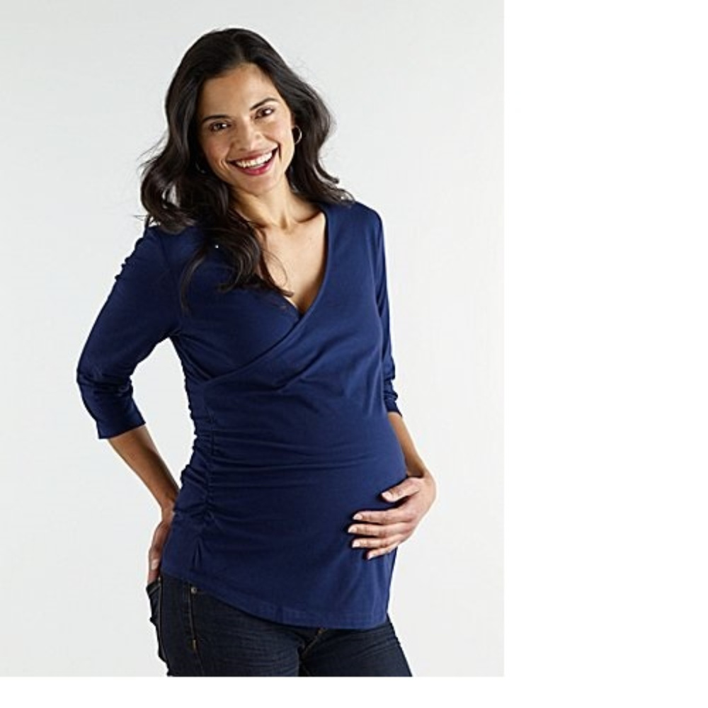 MATERNITY NURSING TOP WRAP 3/4 SLEEVE
